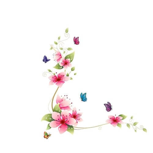 SHOWERORO Blumen Wandsticker Für Kinderzimmer Selbstklebend Und Abnehmbar Umweltfreundliches Einfach Anzubringen Für Babyzimmer Und Wohnräume Dekorative Wandkunst von SHOWERORO