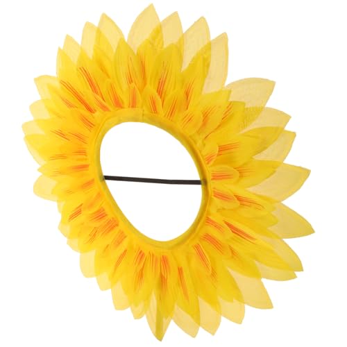 SHOWERORO Sonnenblumen Kopfbedeckung Lustiges Gesichtscover Kindergarten Dekoration Sportspiel Requisite Leichte Bequeme Kopfbedeckung für Kleinkinder Party Zubehör von SHOWERORO