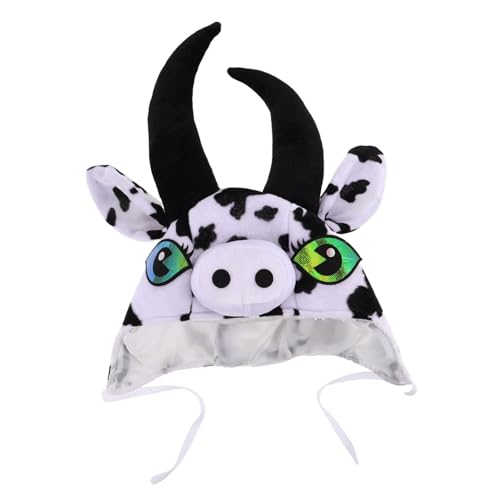 SHOWERORO Weicher Plüsch Kuhhut für Kuscheliges Tierkostüm Kopfstück Lustiger Fotorequisit für Party Cosplay Bühnenauftritt Jungen Mädchen SHOWERORO Weicher Plüsch Kuhhut für Kuscheliges Tierkostüm Kopfstück Lustiger Fotorequisit für Party Cosplay Bühnenauftritt Jungen Mädchen von SHOWERORO