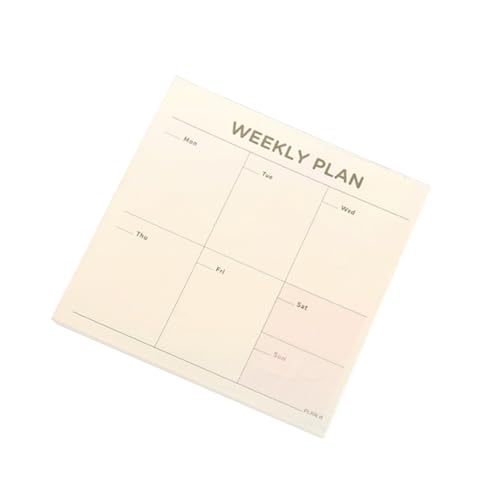 SHOWERORO 60 Blatt Notizblock Für Planungsnotizbuch Wochenplaner Einfacher Wochenplaner Notizblock Memo Notiz Bürobedarf von SHOWERORO