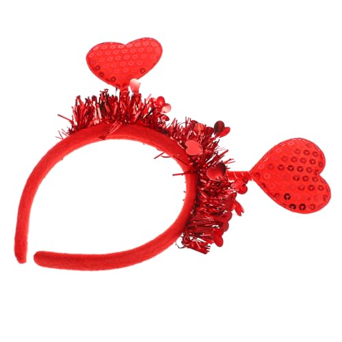 SHOWERORO Rotes Glitzer-herz-stirnband Für Valentinstag Pailletten-liebes-stirnband Party-gastgeschenk Brautparty-accessoire von SHOWERORO