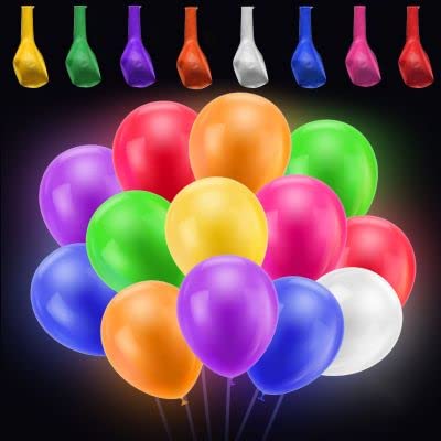 25 pcs Led Luftballons,Leuchtende Luftballons, LED im Dunkeln Ballons,Led Ballons,LED Luftballons Bunte Ballons,Led Blinkende Luftballons,Hochzeit Party,Geburtstag,Party Luftballons von SHOWHEEL