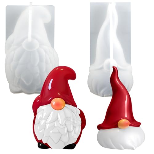 2PCS Kerzen Gießform,Kerzenform Silikon,DIY Silikonform,Gießformen Kerzen,für Kerzenherstellung,Handgefertigte Seife,Duftkerzen,Handwerk Ornamente, Harzgussform (Weihnachtliche) von SHOWHEEL