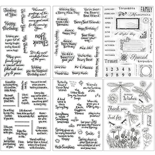 6pcs Silikonstempel Deutsche Texte Set, Transparent Geburtstag Stempel, Scrapbooking Kinder Stempelset 6pcs Silikonstempel Deutsche Texte Set, Transparent Geburtstag Stempel, Scrapbooking Kinder Stempelset von SHOWHEEL