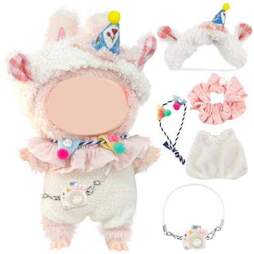 Bekleidung für 17cm Plüsch,Kleidung für Puppe,Niedliche Kuscheltier Kleidung Outfit nur Bekleidungs zubehör für 17cm Plush Pullover Hoodie Bekleidung,DIY Kinder Geschenke - Lamm Bekleidung für 17cm Plüsch,Kleidung für Puppe,Niedliche Kuscheltier Kleidung Outfit nur Bekleidungs zubehör für 17cm Plush Pullover Hoodie Bekleidung,DIY Kinder Geschenke - Lamm von SHOWHEEL
