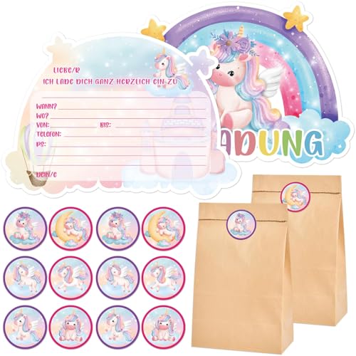 SHOWHEEL 10×Einladungskarten Einhorn, Einladungskarten Kindergeburtstag Mädchen mit Mitgebseltüten und Einhorn Aufklebern, Geburtstagskarte Einladung Einhorn, Einladung Kindergeburtstag SHOWHEEL 10×Einladungskarten Einhorn, Einladungskarten Kindergeburtstag Mädchen mit Mitgebseltüten und Einhorn Aufklebern, Geburtstagskarte Einladung Einhorn, Einladung Kindergeburtstag von SHOWHEEL