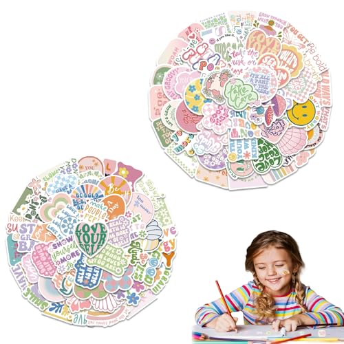 100 sticker Aesthetic,Aesthetic Stuff Clean Girl,Cute Stuff,Cute Stickers Aesthetic Sticker Journaling,Journal Sticker Kindle Aufkleber für Room Decor Set,Boho ästhetik School Deko,Bunt Schulsachen von SHPUJUN