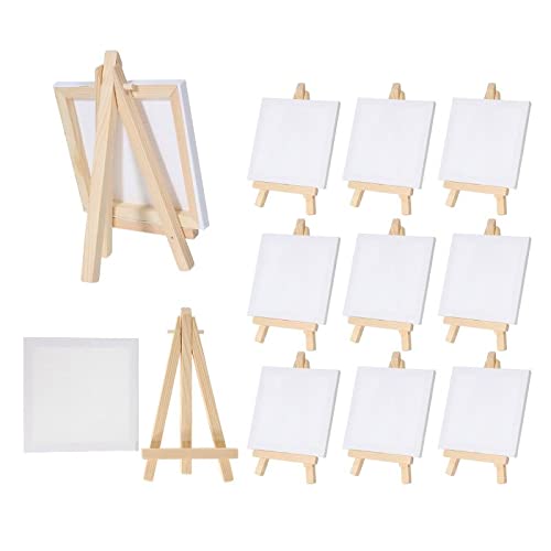 12-teilige Mini-Staffelei für Künstler, 12,7 cm + 7,6 x 7,6 cm, Mini-Leinwand-Set, Malerei, Handwerk, DIY, Zeichnen, kleine Tischstaffelei für Staffelei, Ausstellungsständer, Display (Farbe: 8 x 8 cm) 12-teilige Mini-Staffelei für Künstler, 12,7 cm + 7,6 x 7,6 cm, Mini-Leinwand-Set, Malerei, Handwerk, DIY, Zeichnen, kleine Tischstaffelei für Staffelei, Ausstellungsständer, Display (Farbe: 8 x 8 cm) von SHQ
