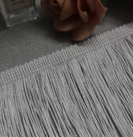 Yard/Lot Polyester-Spitzenbesatz 18 cm/33 cm, Quasten, Fransen, Hochzeit, lateinisches Kleid, Bühnenkleidung, Nähen, Heimdekoration, Zubehör, Quaste lang, 18 cm, Schwarz von SHRIMAD