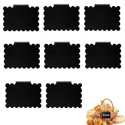 SHSHbuy Etikettenhalter Clip,8 Stück Korb Etiketten Clips aus Kunststoff,Preisschilder Halter,Abnehmbare Label Halter für Lagerung,Speisekammer,Küche von SHSHbuy