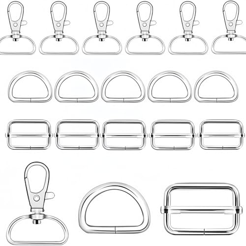 SHSHbuy Schlüsselanhänger,24 Stück Metall-Schlüsselanhänger,Drehbare Karabinerverschlüsse mit D Ring für Schmuck,Handtaschen,Nähprojekte SHSHbuy Schlüsselanhänger,24 Stück Metall-Schlüsselanhänger,Drehbare Karabinerverschlüsse mit D Ring für Schmuck,Handtaschen,Nähprojekte von SHSHbuy
