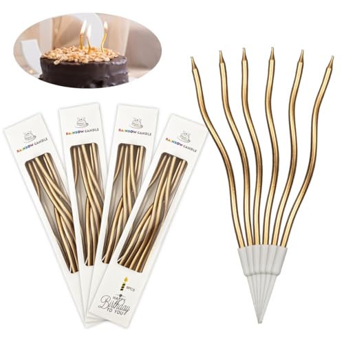 SHSMPXOY 24 Stück Geburtstagskerzen, Tortenkerzen für Kuchendekorationen,Herumkurven Bunte Geburtstagskerze Mit Haltern Für Geburtstagskerzen Partys Hochzeiten Partydekorationen Ostern (Champagner) SHSMPXOY 24 Stück Geburtstagskerzen, Tortenkerzen für Kuchendekorationen,Herumkurven Bunte Geburtstagskerze Mit Haltern Für Geburtstagskerzen Partys Hochzeiten Partydekorationen Ostern (Champagner) von SHSMPXOY
