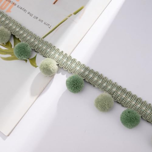 Fransenband Fransen Trim Quasten Zierborrte Spitzenband 2m 5 cm Bunt Pom Poms Quaste Bommelborte Pomponband BastelzubehöR Zum NäHen Von Kleidern Schals HüTen VorhäNgen Borte von SHTGOI