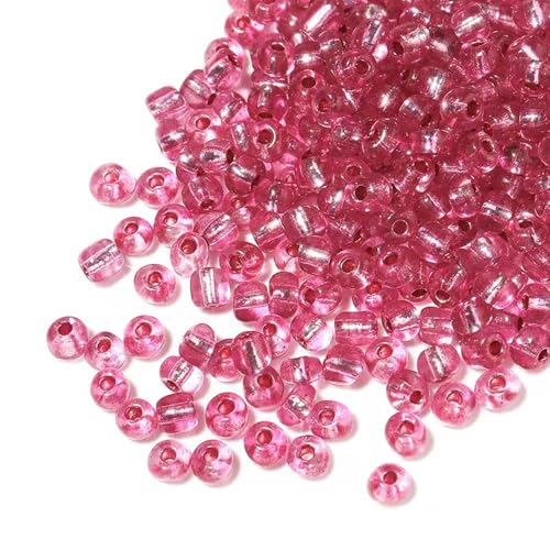 Rocailles Perlen 450g 6/0 4mm Rocailles Seed Beads 5000 Stück Glas Rocailles für DIY-Armbänder Halsketten Ohrringe Perlen für Armbänder Perlen zum Auffädeln Bunte Glasperlen zum Basteln von SHTGOI