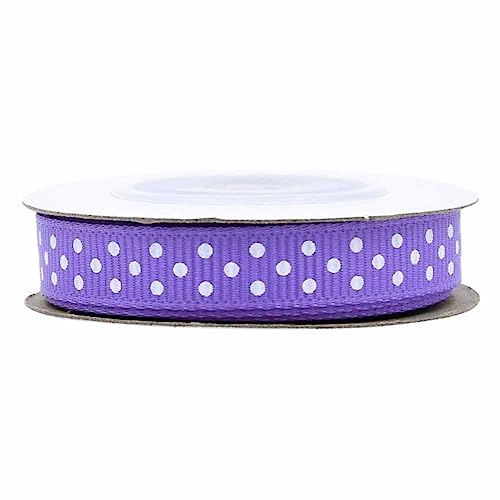 SHTGOI 1 Rolle 5 Yards Satinband mit Punkten Dots Geschenkbänder 1cm Breit Schleifenband Seiden Stoffband Ripsband Dekoband für Hochzeit Geburtstag Valentinstag, Blumen DIY-Party-Dekoration Lila SHTGOI 1 Rolle 5 Yards Satinband mit Punkten Dots Geschenkbänder 1cm Breit Schleifenband Seiden Stoffband Ripsband Dekoband für Hochzeit Geburtstag Valentinstag, Blumen DIY-Party-Dekoration Lila von SHTGOI