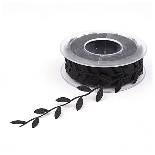 SHTGOI 1 Rolle Geschenkband 15 m Buchsgirlande Künstliche Blätter Blattband Geprägtes Blatt-Band Blätter Streifen Dekoband Künstliches Blatt Rebe Blätterband Stoffband Zierband Schwarz SHTGOI 1 Rolle Geschenkband 15 m Buchsgirlande Künstliche Blätter Blattband Geprägtes Blatt-Band Blätter Streifen Dekoband Künstliches Blatt Rebe Blätterband Stoffband Zierband Schwarz von SHTGOI
