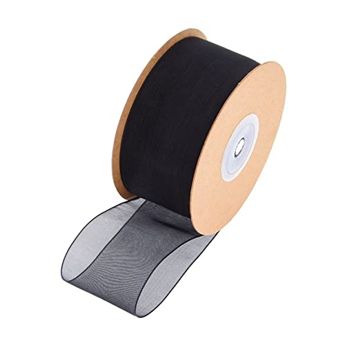 SHTGOI 1 Rolle Organzaband 3,8cm x 22m Organza Bänder Transparentes Schleifenband Chiffonband Geschenkband Chiffon Dekoband Satinband für DIY Geschenkverpackung Blumenstrauß Dekoration Schwarz SHTGOI 1 Rolle Organzaband 3,8cm x 22m Organza Bänder Transparentes Schleifenband Chiffonband Geschenkband Chiffon Dekoband Satinband für DIY Geschenkverpackung Blumenstrauß Dekoration Schwarz von SHTGOI