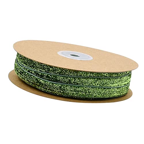 SHTGOI 1 Rolle Samtband 10 mm x 20m Einseitiges Glitzer-Satinband Dekoratives Geschenkband Glitzer-Samtbänder Weihnachts Glitzerbänder für Bastelarbeiten Blumen Geschenkverpackungen Grün SHTGOI 1 Rolle Samtband 10 mm x 20m Einseitiges Glitzer-Satinband Dekoratives Geschenkband Glitzer-Samtbänder Weihnachts Glitzerbänder für Bastelarbeiten Blumen Geschenkverpackungen Grün von SHTGOI