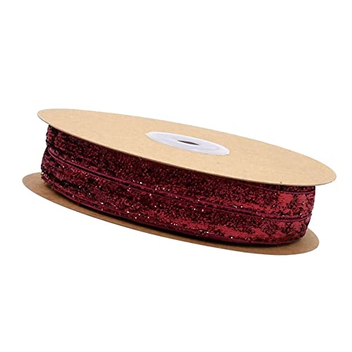 SHTGOI 1 Rolle Samtband 10 mm x 20m Einseitiges Glitzer-Satinband Dekoratives Geschenkband Glitzer-Samtbänder Weihnachts Glitzerbänder für Bastelarbeiten Blumen Geschenkverpackungen Rotwein SHTGOI 1 Rolle Samtband 10 mm x 20m Einseitiges Glitzer-Satinband Dekoratives Geschenkband Glitzer-Samtbänder Weihnachts Glitzerbänder für Bastelarbeiten Blumen Geschenkverpackungen Rotwein von SHTGOI