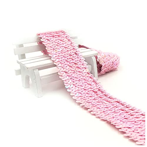 SHTGOI 1 Rollen Paillettenband 48mm Breit Glitzer Pailletten Band 10 m Lang Stretch Paillettenbesatz Paillettenborte Paillettenrolle für Tanzbekleidungen Nähen DIY Handwerk Stirnband Rosa SHTGOI 1 Rollen Paillettenband 48mm Breit Glitzer Pailletten Band 10 m Lang Stretch Paillettenbesatz Paillettenborte Paillettenrolle für Tanzbekleidungen Nähen DIY Handwerk Stirnband Rosa von SHTGOI