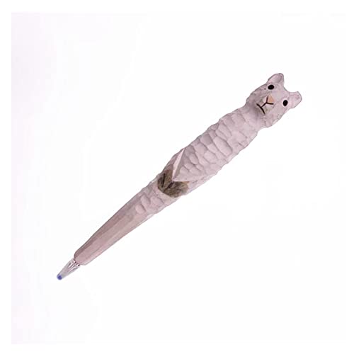 SHTGOI 1 Stück Handgemachte Holz Geschnitzt Tier-Kugelschreiber Süße Tiermotiv Kreativer Stift Kugelscheinstift aus Naturholz für Home Office Schulpartei Kinder Geschenk Alpaka SHTGOI 1 Stück Handgemachte Holz Geschnitzt Tier-Kugelschreiber Süße Tiermotiv Kreativer Stift Kugelscheinstift aus Naturholz für Home Office Schulpartei Kinder Geschenk Alpaka von SHTGOI
