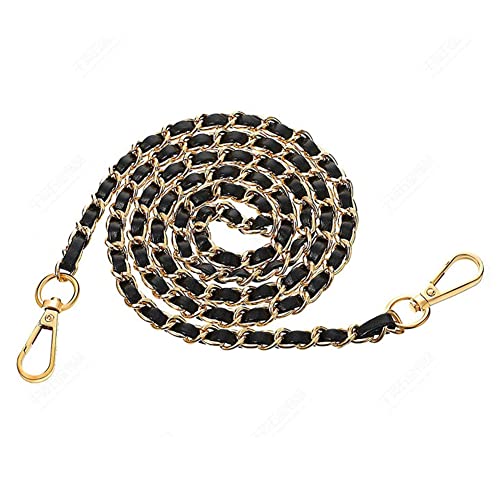 SHTGOI 1 Stück Metall Taschenkette Handtaschen Ketten mit Schnallen Ersatzkette Ersatz Schulterriemen Tasche Zubehör Kette Trageriemen Kettenriemen für Umhängetasche Geldbeutel 120cm Schwarz SHTGOI 1 Stück Metall Taschenkette Handtaschen Ketten mit Schnallen Ersatzkette Ersatz Schulterriemen Tasche Zubehör Kette Trageriemen Kettenriemen für Umhängetasche Geldbeutel 120cm Schwarz von SHTGOI