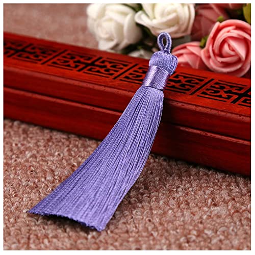 SHTGOI 10 Stück 8 cm Quasten Handgemachte Troddel Anhänger Fransen mit Ice Silky Kordel Schlaufen Floss Lesezeichen Quasten Tassel für Schmuck Souvenir DIY Kleidung Handwerk Zubehör Hells Lila SHTGOI 10 Stück 8 cm Quasten Handgemachte Troddel Anhänger Fransen mit Ice Silky Kordel Schlaufen Floss Lesezeichen Quasten Tassel für Schmuck Souvenir DIY Kleidung Handwerk Zubehör Hells Lila von SHTGOI