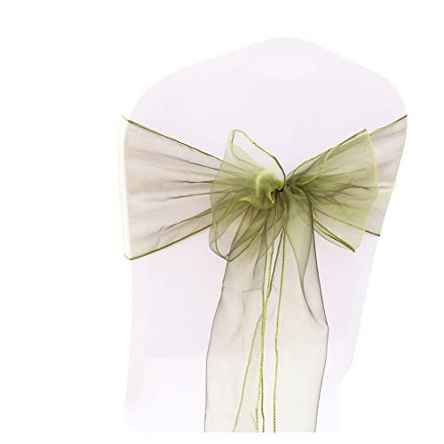 SHTGOI 10 Stück Organza Stuhl Schärpen Schleifen Bänder Stuhlhusse Tüll Stuhlschleifen Stuhlschärpe für Hochzeit Geburtstag Party Empfang Bankette Dekoration 18 x 275 cm Olivgrün SHTGOI 10 Stück Organza Stuhl Schärpen Schleifen Bänder Stuhlhusse Tüll Stuhlschleifen Stuhlschärpe für Hochzeit Geburtstag Party Empfang Bankette Dekoration 18 x 275 cm Olivgrün von SHTGOI