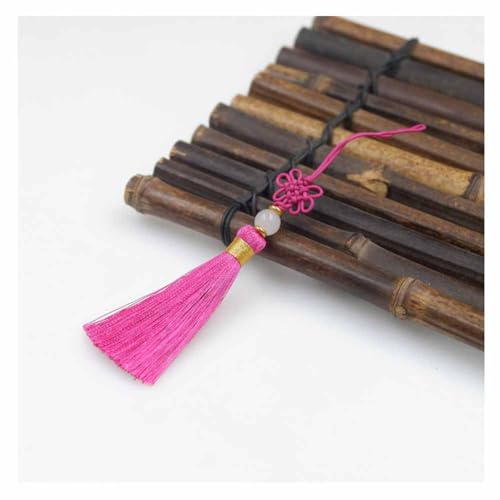 SHTGOI 10 Stücke Seiden Quaste Handgemachte Chinesischen Knoten Quaste Anhänger mit Perlen Lesezeichen Tassels Bunte Troddel Schlüsselanhänger für Fächer Auto Schmuck Tür Dekoration Rosa SHTGOI 10 Stücke Seiden Quaste Handgemachte Chinesischen Knoten Quaste Anhänger mit Perlen Lesezeichen Tassels Bunte Troddel Schlüsselanhänger für Fächer Auto Schmuck Tür Dekoration Rosa von SHTGOI