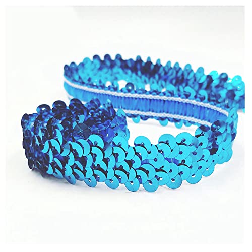 SHTGOI 10 Yards Pailletten Bänder Elastisch Glitzer Paillettenbesatz 2 cm Breite Paillettenband Trim 2-Reihiger Paillettenborte Stoffband für DIY Nähen Kleidung Handwerk Deko Blauer See SHTGOI 10 Yards Pailletten Bänder Elastisch Glitzer Paillettenbesatz 2 cm Breite Paillettenband Trim 2-Reihiger Paillettenborte Stoffband für DIY Nähen Kleidung Handwerk Deko Blauer See von SHTGOI
