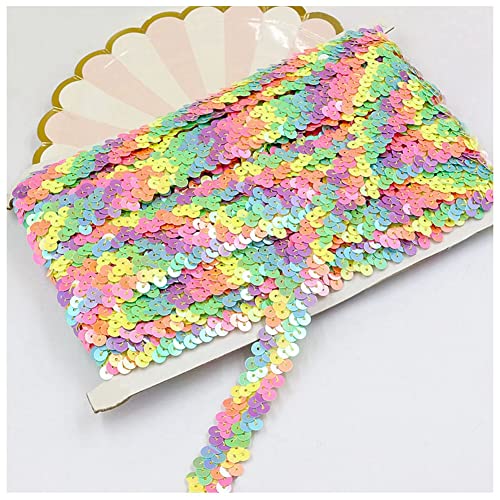 SHTGOI 10 Yards Pailletten Bänder Elastisch Glitzer Paillettenbesatz 2 cm Breite Paillettenband Trim 2-Reihiger Paillettenborte Stoffband für DIY Nähen Kleidung Handwerk Deko Bunt 1# SHTGOI 10 Yards Pailletten Bänder Elastisch Glitzer Paillettenbesatz 2 cm Breite Paillettenband Trim 2-Reihiger Paillettenborte Stoffband für DIY Nähen Kleidung Handwerk Deko Bunt 1# von SHTGOI