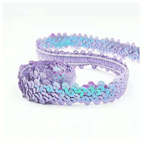 SHTGOI 10 Yards Pailletten Bänder Elastisch Glitzer Paillettenbesatz 2 cm Breite Paillettenband Trim 2-Reihiger Paillettenborte Stoffband für DIY Nähen Kleidung Handwerk Deko Helles Lila SHTGOI 10 Yards Pailletten Bänder Elastisch Glitzer Paillettenbesatz 2 cm Breite Paillettenband Trim 2-Reihiger Paillettenborte Stoffband für DIY Nähen Kleidung Handwerk Deko Helles Lila von SHTGOI