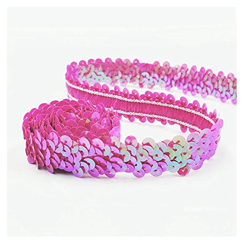 SHTGOI 10 Yards Pailletten Bänder Elastisch Glitzer Paillettenbesatz 2 cm Breite Paillettenband Trim 2-Reihiger Paillettenborte Stoffband für DIY Nähen Kleidung Handwerk Deko Hellrosarot SHTGOI 10 Yards Pailletten Bänder Elastisch Glitzer Paillettenbesatz 2 cm Breite Paillettenband Trim 2-Reihiger Paillettenborte Stoffband für DIY Nähen Kleidung Handwerk Deko Hellrosarot von SHTGOI