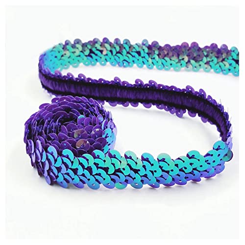 SHTGOI 10 Yards Pailletten Bänder Elastisch Glitzer Paillettenbesatz 2 cm Breite Paillettenband Trim 2-Reihiger Paillettenborte Stoffband für DIY Nähen Kleidung Handwerk Deko Lila SHTGOI 10 Yards Pailletten Bänder Elastisch Glitzer Paillettenbesatz 2 cm Breite Paillettenband Trim 2-Reihiger Paillettenborte Stoffband für DIY Nähen Kleidung Handwerk Deko Lila von SHTGOI
