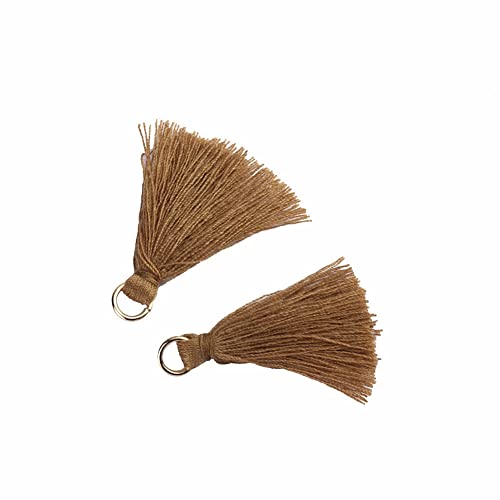 SHTGOI 100 Stück Bunt Mini Quasten 3cm Klein Troddel Handgemachte Baumwolle Troddeln Tassel Anhänger für DIY Handwerk Schmuck Souvenir Zubehör Schlüsselanhänger Lesezeichen Armbänder Braun SHTGOI 100 Stück Bunt Mini Quasten 3cm Klein Troddel Handgemachte Baumwolle Troddeln Tassel Anhänger für DIY Handwerk Schmuck Souvenir Zubehör Schlüsselanhänger Lesezeichen Armbänder Braun von SHTGOI