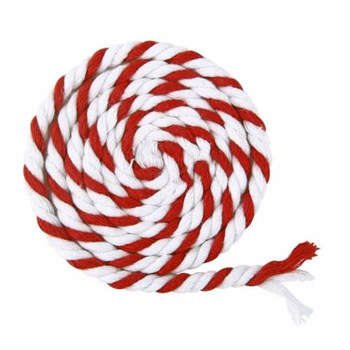 SHTGOI 100m/rolle Baumwollseil Bunt Geflochten Baumwollkordel- Rot+Weiß 6mm Dickes Bastelseil Makramee Kordel zum basteln Weihnachtsseil für DIY Handwork Wandbehang Dekoration 7# SHTGOI 100m/rolle Baumwollseil Bunt Geflochten Baumwollkordel- Rot+Weiß 6mm Dickes Bastelseil Makramee Kordel zum basteln Weihnachtsseil für DIY Handwork Wandbehang Dekoration 7# von SHTGOI