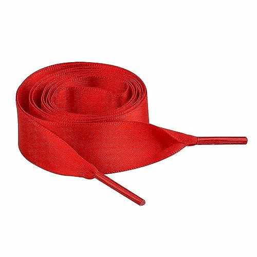 SHTGOI 2 Paar Satin Schnürsenkel Weiche Seide Schuhbänder 2cm Breit Universeller Flache Schnürsenkel Bunte Schnüre Ersatz Seidenschnürsenkel für Sportschuhe Laufschuhe Bergschuh 120cm Rot SHTGOI 2 Paar Satin Schnürsenkel Weiche Seide Schuhbänder 2cm Breit Universeller Flache Schnürsenkel Bunte Schnüre Ersatz Seidenschnürsenkel für Sportschuhe Laufschuhe Bergschuh 120cm Rot von SHTGOI
