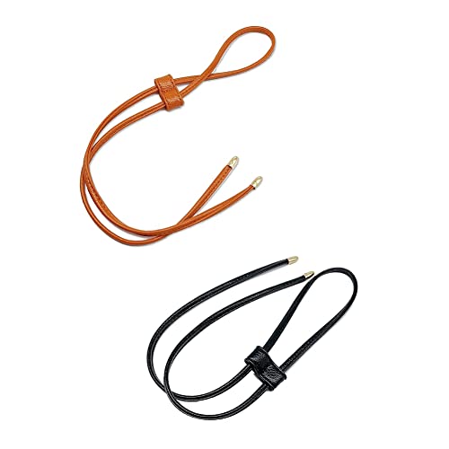 SHTGOI 2 Stück Abnehmbarer Leder Kordelzug 100cm 2 Farben Ledertasche Kordelzug PU Lederschnur Slide String Keeper Lederband Taschenzubehör für Umhängetasche Eimertasche Handtaschen SHTGOI 2 Stück Abnehmbarer Leder Kordelzug 100cm 2 Farben Ledertasche Kordelzug PU Lederschnur Slide String Keeper Lederband Taschenzubehör für Umhängetasche Eimertasche Handtaschen von SHTGOI