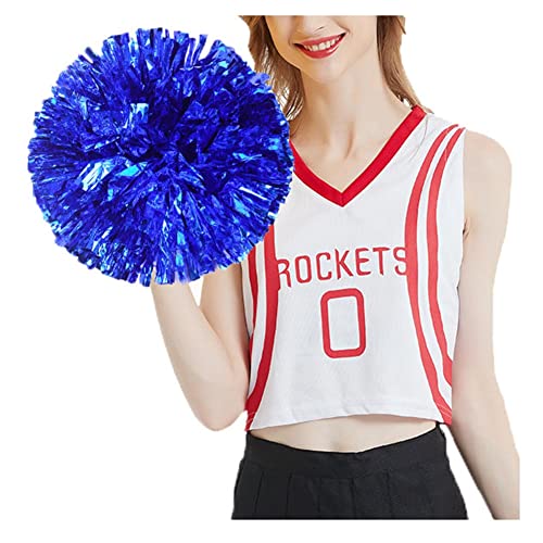 SHTGOI 2 Stück Cheerleading Pompons Metallfolie Cheerleading Pom Poms mit Ring Cheerleader Handblumen Cheers Blumenball für Sportveranstaltungen Ballspiele Tänze Karnevalspartys Blau SHTGOI 2 Stück Cheerleading Pompons Metallfolie Cheerleading Pom Poms mit Ring Cheerleader Handblumen Cheers Blumenball für Sportveranstaltungen Ballspiele Tänze Karnevalspartys Blau von SHTGOI