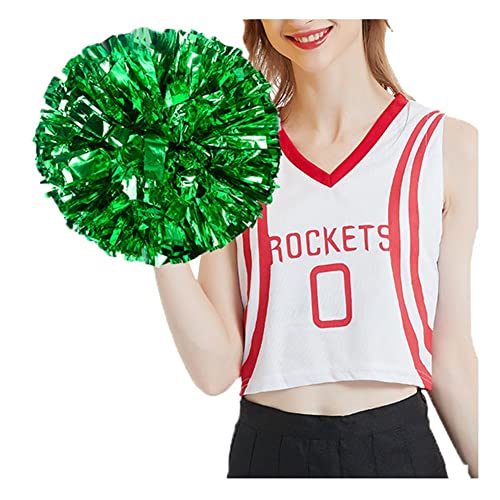 SHTGOI 2 Stück Cheerleading Pompons Metallfolie Cheerleading Pom Poms mit Ring Cheerleader Handblumen Cheers Blumenball für Sportveranstaltungen Ballspiele Tänze Karnevalspartys Grün SHTGOI 2 Stück Cheerleading Pompons Metallfolie Cheerleading Pom Poms mit Ring Cheerleader Handblumen Cheers Blumenball für Sportveranstaltungen Ballspiele Tänze Karnevalspartys Grün von SHTGOI