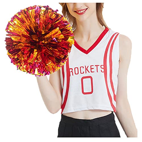 SHTGOI 2 Stück Cheerleading Pompons Metallfolie Cheerleading Pom Poms mit Ring Cheerleader Handblumen Cheers Blumenball für Sportveranstaltungen Ballspiele Tänze Karnevalspartys Rosérot+Gold SHTGOI 2 Stück Cheerleading Pompons Metallfolie Cheerleading Pom Poms mit Ring Cheerleader Handblumen Cheers Blumenball für Sportveranstaltungen Ballspiele Tänze Karnevalspartys Rosérot+Gold von SHTGOI