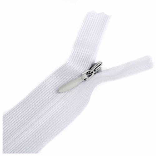 SHTGOI 2 Stück Seiden Unsichtbare Reißverschlüsse 60cm Teilbar Dünner Reißverschlüsse mit Zip-Kopf Größe 3 Elegant Diskret Reißverschlüsse zum nähen für Kleidung,Kissen,Taschen,Mäppchen Weiß SHTGOI 2 Stück Seiden Unsichtbare Reißverschlüsse 60cm Teilbar Dünner Reißverschlüsse mit Zip-Kopf Größe 3 Elegant Diskret Reißverschlüsse zum nähen für Kleidung,Kissen,Taschen,Mäppchen Weiß von SHTGOI