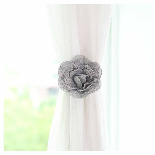 SHTGOI 2 Stücke Blumen Vorhang Raffhalter Magnetische Gardinenhalter Klammer ohne Bohren Vorhang Zugband Blasenblume Vorhanghalter mit Flexiblem Seil für Wohnzimmer Badezimmer Deko 40cm Grau SHTGOI 2 Stücke Blumen Vorhang Raffhalter Magnetische Gardinenhalter Klammer ohne Bohren Vorhang Zugband Blasenblume Vorhanghalter mit Flexiblem Seil für Wohnzimmer Badezimmer Deko 40cm Grau von SHTGOI