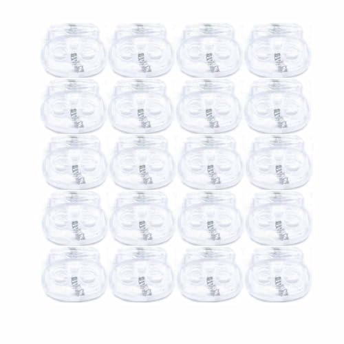SHTGOI 20 Stück Kordelstopper Ø 6 mm Kordelklemme mit 2 Loch Groß Kunststoff Kordelschlösser Anti-Rutsch Kabelstopper Federschnurschlösser für Kordelzug Rucksack Jacken und Bastelbedarf Transparente SHTGOI 20 Stück Kordelstopper Ø 6 mm Kordelklemme mit 2 Loch Groß Kunststoff Kordelschlösser Anti-Rutsch Kabelstopper Federschnurschlösser für Kordelzug Rucksack Jacken und Bastelbedarf Transparente von SHTGOI
