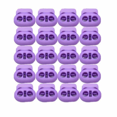 SHTGOI 20 Stück Kordelstopper Ø 6 mm Kordelklemme mit 2 Loch Groß Kunststoff Kordelschlösser Anti-Rutsch Kabelstopper Federschnurschlösser für Kordelzug Rucksack Jacken und Bastelbedarf Hellviolett SHTGOI 20 Stück Kordelstopper Ø 6 mm Kordelklemme mit 2 Loch Groß Kunststoff Kordelschlösser Anti-Rutsch Kabelstopper Federschnurschlösser für Kordelzug Rucksack Jacken und Bastelbedarf Hellviolett von SHTGOI