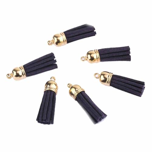 SHTGOI 20 Stück Leder Quaste 3CM Klein Wildleder Quaste mit mit Goldener Kappe Kunstleder Schlüsselanhänger Taschenanhänger Troddel Anhänger für DIY Tasche Schmuck Basteln Charm Zubehör Marineblau SHTGOI 20 Stück Leder Quaste 3CM Klein Wildleder Quaste mit mit Goldener Kappe Kunstleder Schlüsselanhänger Taschenanhänger Troddel Anhänger für DIY Tasche Schmuck Basteln Charm Zubehör Marineblau von SHTGOI