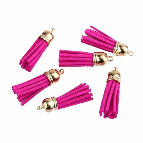 SHTGOI 20 Stück Leder Quaste 3CM Klein Wildleder Quaste mit mit Goldener Kappe Kunstleder Schlüsselanhänger Taschenanhänger Troddel Anhänger für DIY Tasche Schmuck Basteln Charm Zubehör Rosa SHTGOI 20 Stück Leder Quaste 3CM Klein Wildleder Quaste mit mit Goldener Kappe Kunstleder Schlüsselanhänger Taschenanhänger Troddel Anhänger für DIY Tasche Schmuck Basteln Charm Zubehör Rosa von SHTGOI