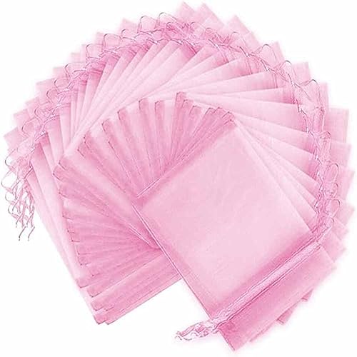 SHTGOI 20 Stück Traubenschutzbeutel Obst Schutzbeutel Organzabeutel mit Zugband Garten Netzbeutel Weintrauben Schutzbeutel Fruchtbeutel Zum Schutz vor Wespen, Vögel und Fliegen 10 * 12cm Rosa von SHTGOI