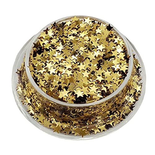 SHTGOI 20g 3mm Laser Stern Pailletten Glitzer Mini Stern Konfetti Folie Streudeko Sterne Pailletten für Maniküre Hochzeit Geburtstag Party Luftballons Dekoration Bommeln DIY Zubehör Gold SHTGOI 20g 3mm Laser Stern Pailletten Glitzer Mini Stern Konfetti Folie Streudeko Sterne Pailletten für Maniküre Hochzeit Geburtstag Party Luftballons Dekoration Bommeln DIY Zubehör Gold von SHTGOI