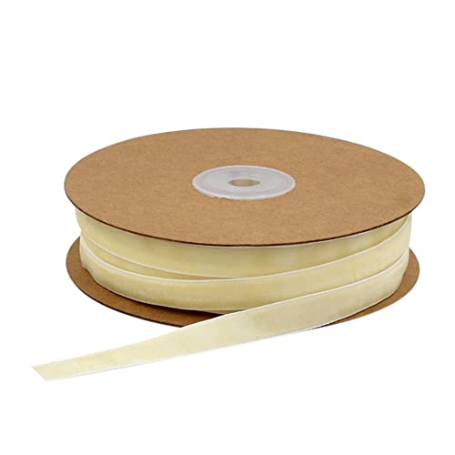 SHTGOI 20m/Rolle Samtband 10mm Breite Samtborte Schleifenband Samt Dekoband Schleifenband Geschenkband Zierband Stoffbänder für Geschenk Blumen Verpackung Geschenkbox Dekoration Beige SHTGOI 20m/Rolle Samtband 10mm Breite Samtborte Schleifenband Samt Dekoband Schleifenband Geschenkband Zierband Stoffbänder für Geschenk Blumen Verpackung Geschenkbox Dekoration Beige von SHTGOI